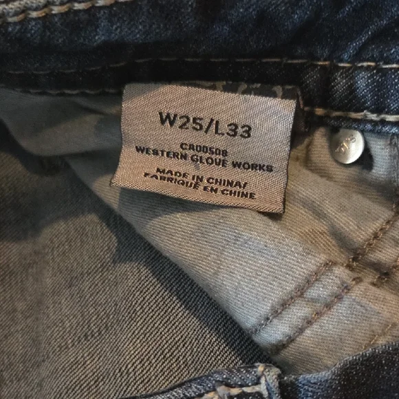 Aiko Distressed Boot Cut Jeans in Blue - Picture 7 of 8